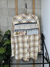 Load image into Gallery viewer, Size Medium We The Free Yellow White Plaid Top
