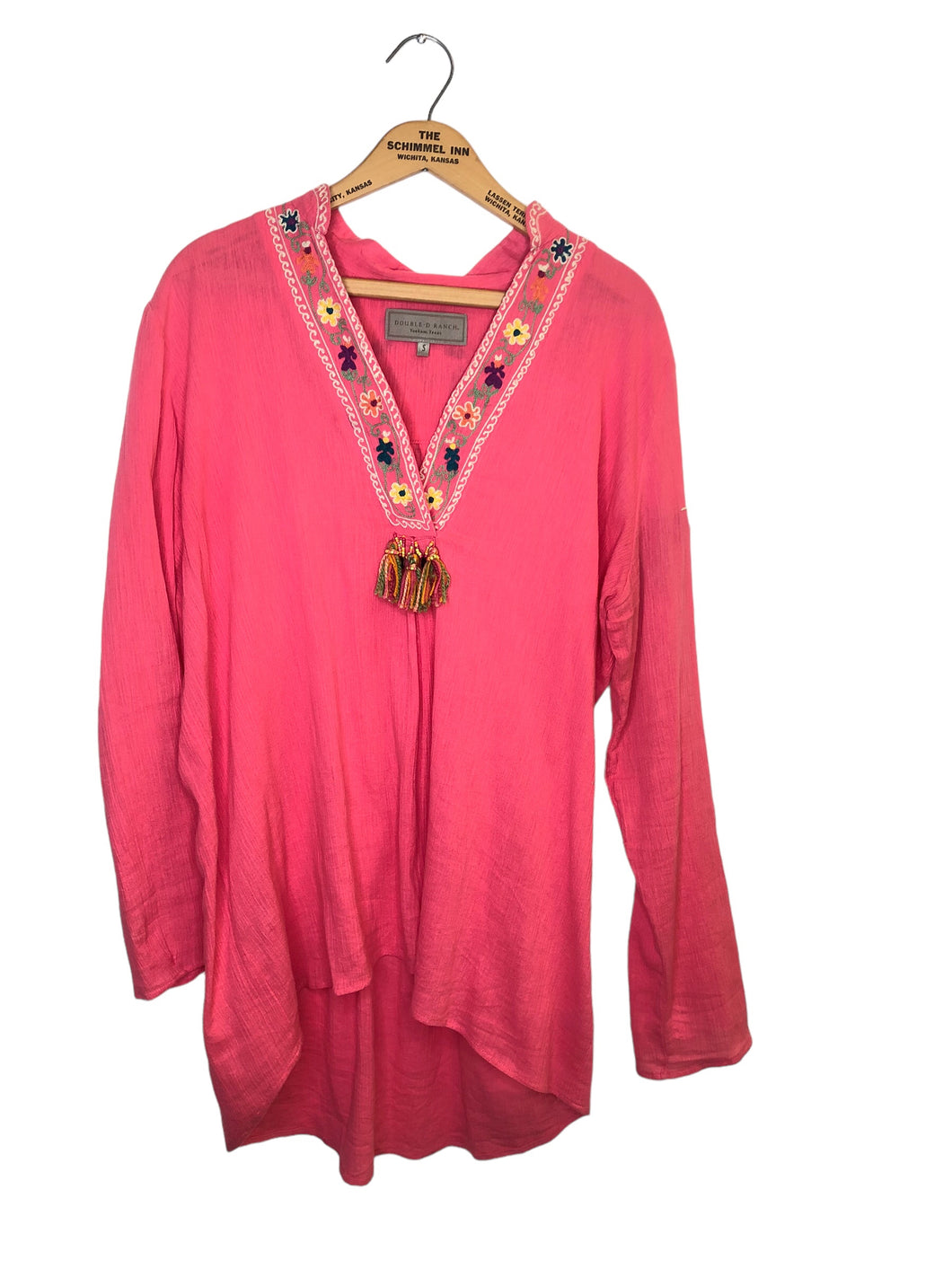 Size Small Pink Embroidered Blouse