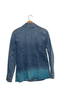 Load image into Gallery viewer, Size Medium  Blue New With Tags!! Denim Teal ombre Jacket
