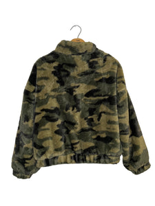Size Medium Green Camoflage Fleece Jacket