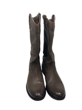 Load image into Gallery viewer, Shoe Size 8.5 Dark Taupe Pull On Leather Booties
